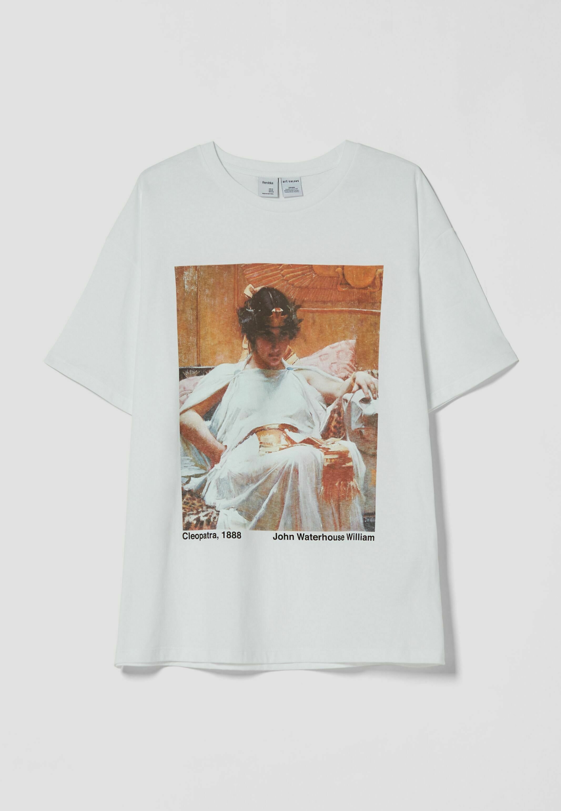 Bershka Short sleeve - T-shirt con stampa - white/bianco - Zalando