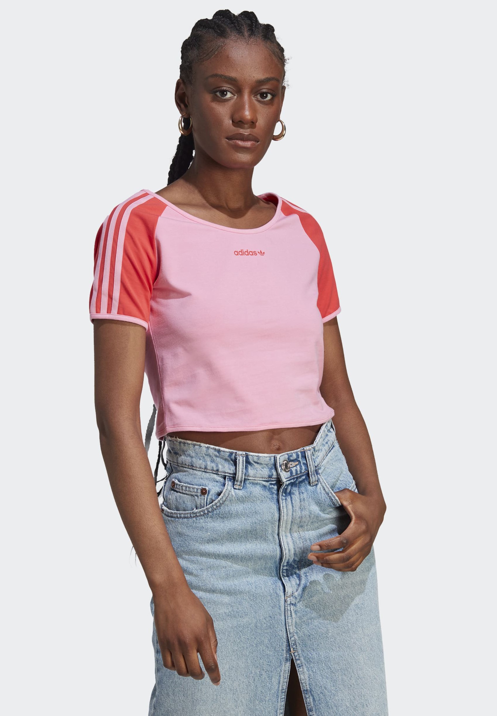 Adidas t shirt women crop top Clearance