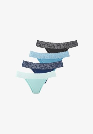 LASCANA, LASCANA BRASILSLIP 4 PACK - Brazilian-Slip - navy blau türkis schwarz