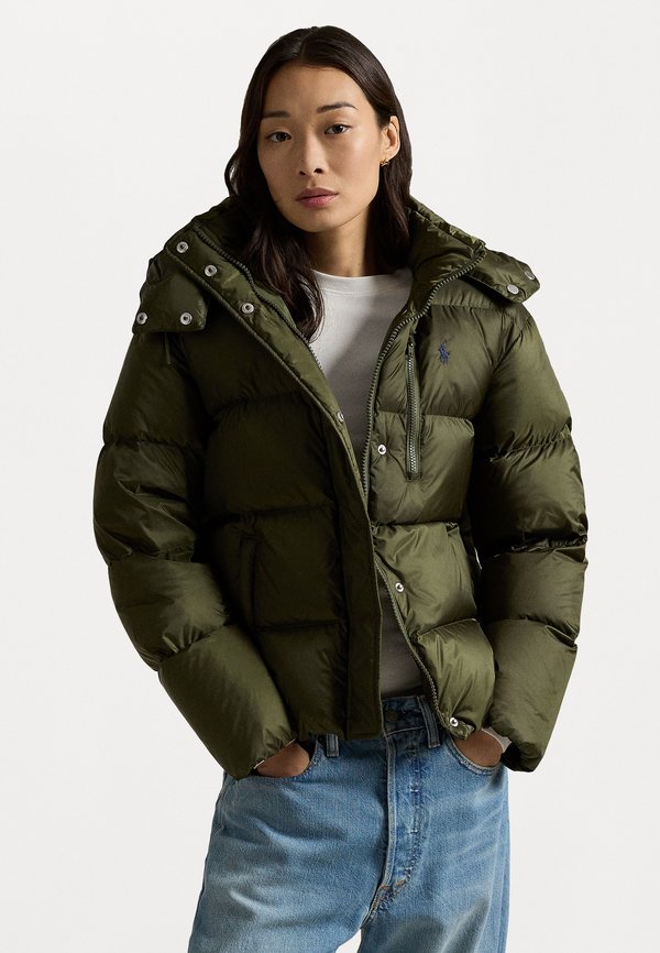 WATER REPELLENT QUILTED DOWN JACKET - Down jacket - new olive