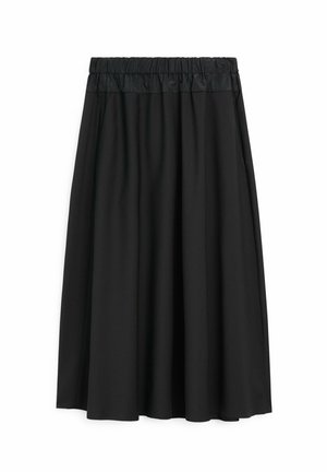 Massimo Dutti TECHNICAL ELASTICATED - Jupe longue - black