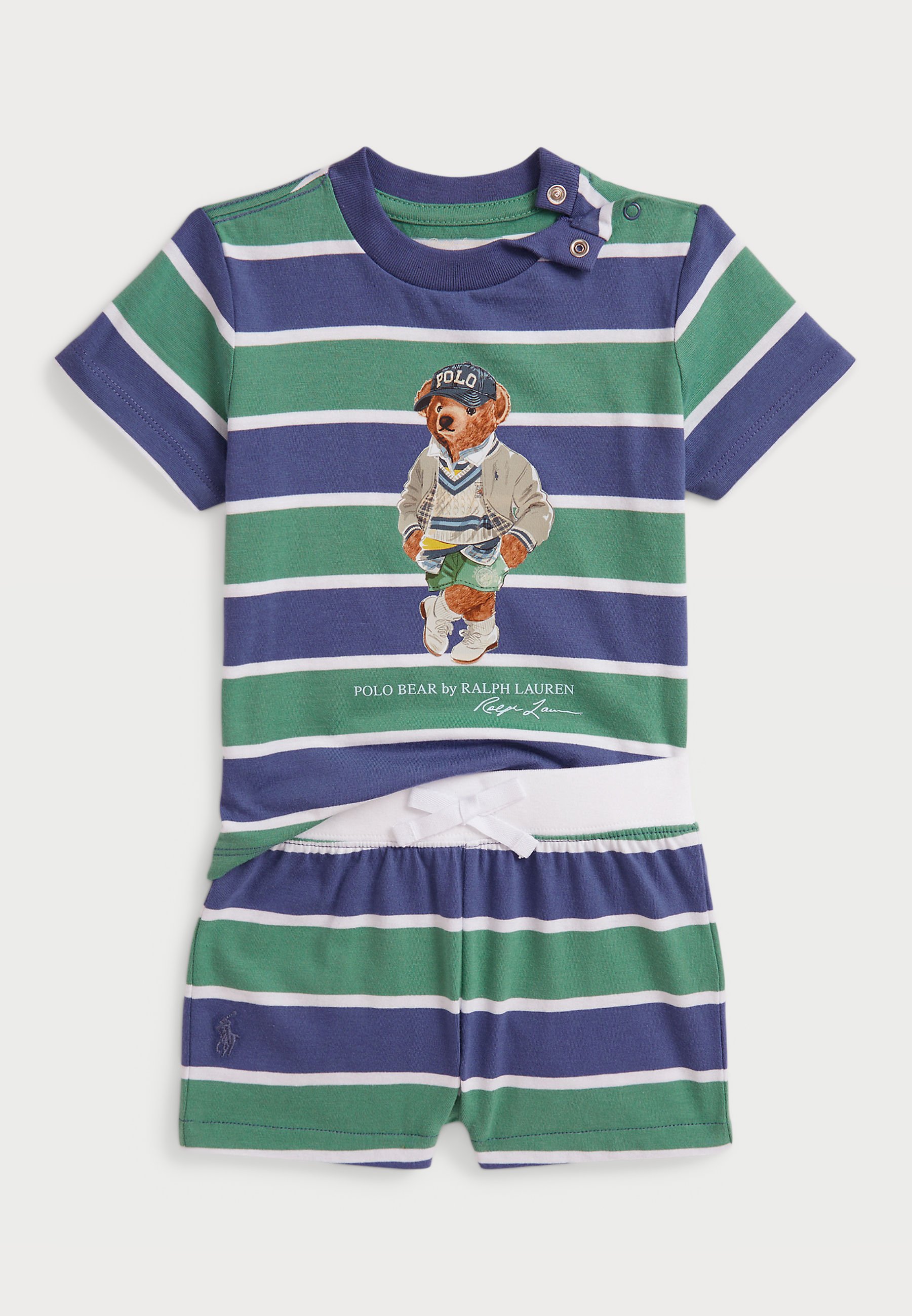 Polo Ralph Lauren POLO BEAR COTTON JERSEY TEE SHORT SET T