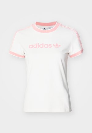 adidas Originals GRAPHIC BADGE SLIM 3-STRIPES - Tričko s potlačou - cloud white