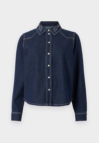 JDYBELLA SHIRT - Nööpidega pluus - dark blue denim