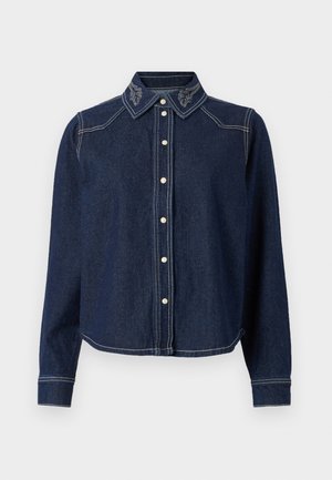 JDY JDYBELLA SHIRT - Užsagstoma palaidinė - dark blue denim