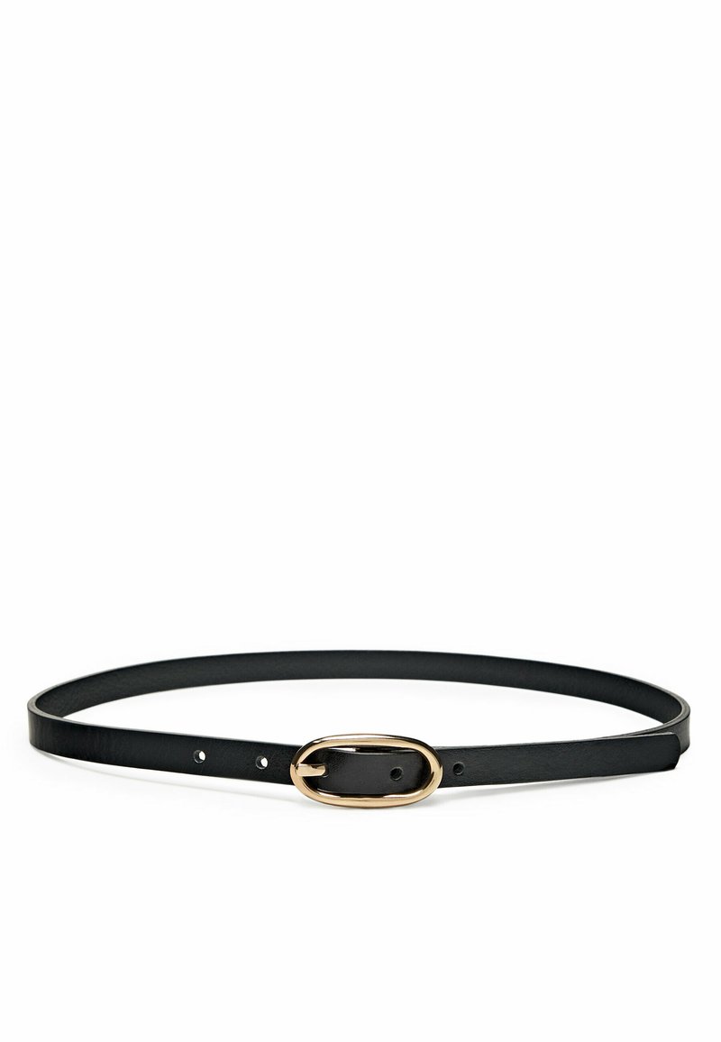 Massimo Dutti - WITH OVAL BUCKLE - Belt - black, Enlarge
