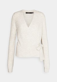 VMRUBELLEFILE WRAP CARDIGAN - Kardiganas - birch melange
