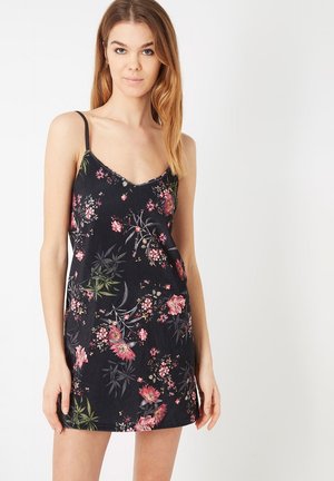 ESTAMPADO DE FLORES - Vestido informal - black