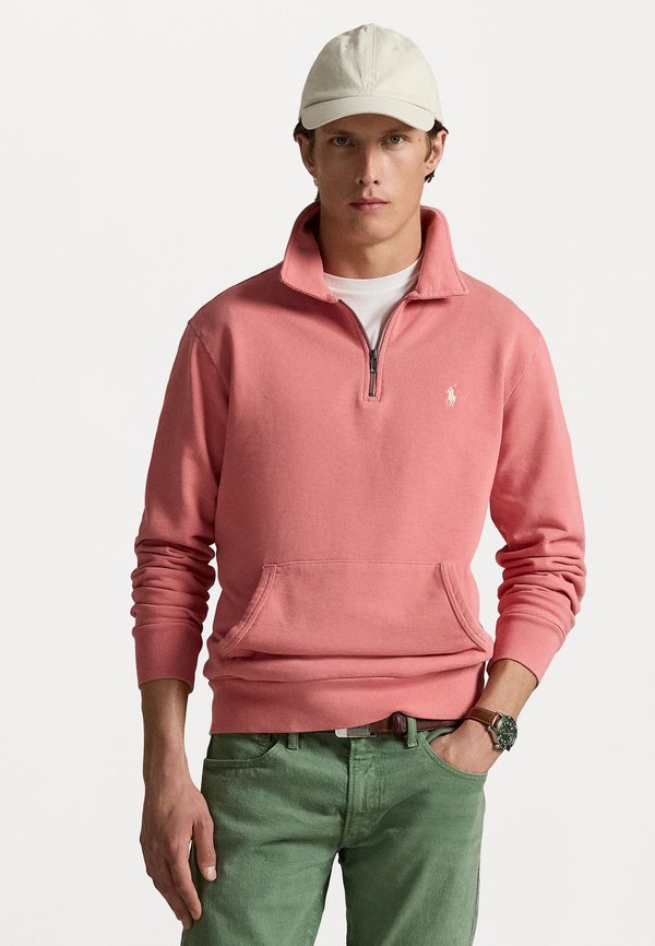 LOOPBACK FLEECE QUARTER ZIP SWEATSHIRT - Sweatshirt - desert rose