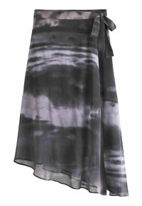 Next ASYMMETRIC HEM - REGULAR FIT - Susiaučiamas sijonas - blue black abstract print