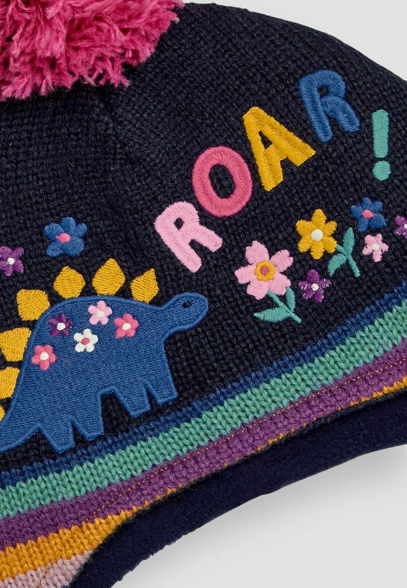 JoJo Maman Bébé DINOSAUR EMBROIDERED REGULAR FIT Beanie navy