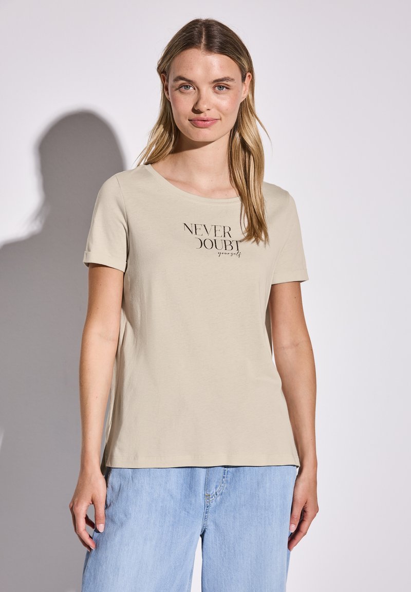 Street One - Print T-shirt - beige, Enlarge