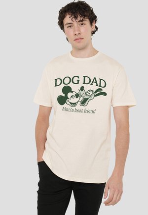 Disney MICKEY MOUSE AND PLUTO DOG DAD - Print T-shirt - off-white