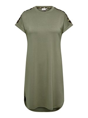 ONLY Carmakoma, DRESS CARLISE MIDI DRESS - Vestito di maglina - smokey olive