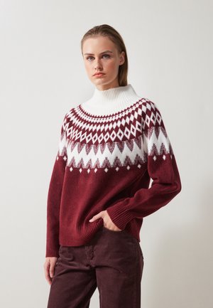 Anna Field Jumper - dark red/off white