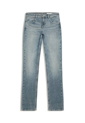Bershka, LOW-RISE SLIM JEANS - Jean slim - blue denim