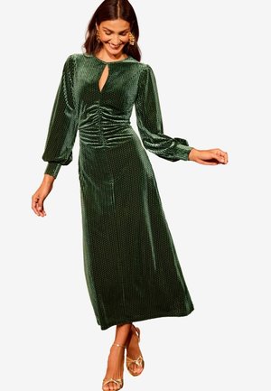 Love & Roses REGULAR FIT - TEXTURED RUCHED FRONT - Vardagsklänning - green