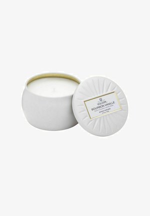 Voluspa, VOLUSPA DECORATIVE TIN CANDLE BOURBON VANILLE 127G - Tuoksukynttilä - lightgrey