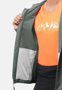 Jack Wolfskin BORNBERG HOODY - Giacca softshell - hedge green