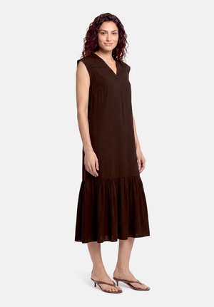 Cartoon, CARTOON MIT FLÜGELÄRMELN CASUAL-KLEID - Robe de jour - dunkelbraun
