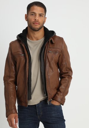 DRINK - Leather jacket - tan