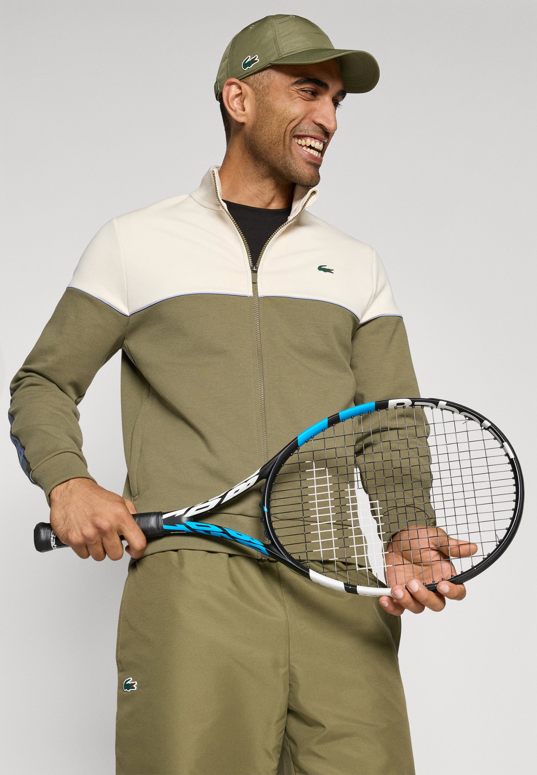 Lacoste Sport TENNIS JACKET - Zip-up sweatshirt - olive/lapland