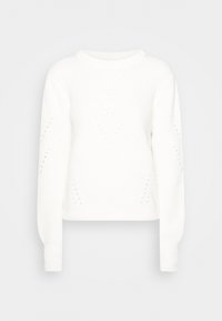 VILA Stickad tröja - white