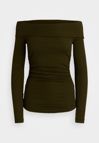 Lauren Ralph Lauren COTTON BLEND OFF THE SHOULDER TOP - Top dugih rukava - botanic green
