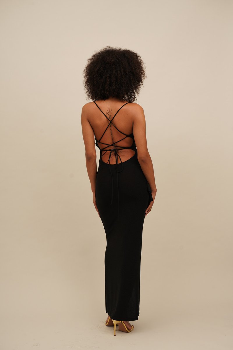 WAL G. GRACE RUFFLE GLITTER - Cocktail dress / Party dress - black -  Zalando.co.uk