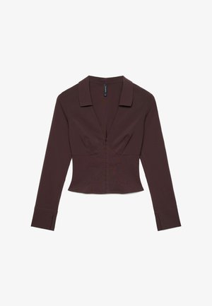 Calliope, CAMICIA TINTA UNITA - Blouse - cioccolato scuro