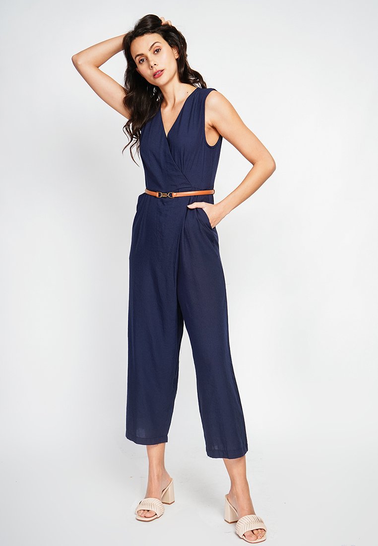 Le Jardin Du Lin Jumpsuit donkerblauw