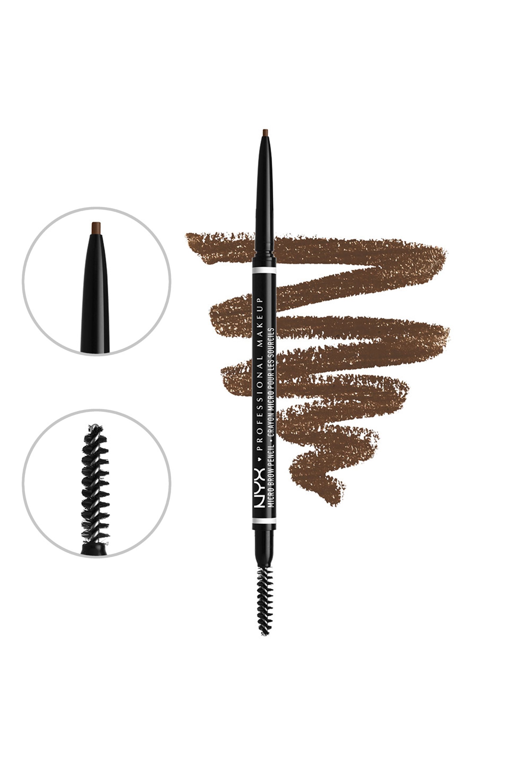 NYX Micro Brow Pencil – Augenbrauenstift, Spitz, Mit Bürstchen, Farbe Espresso, 2er Pack