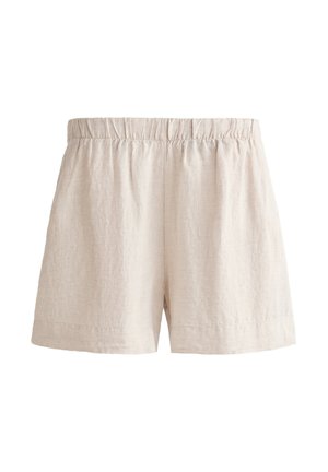 OYSHO LINEN BERMUDA - Shorts - stone