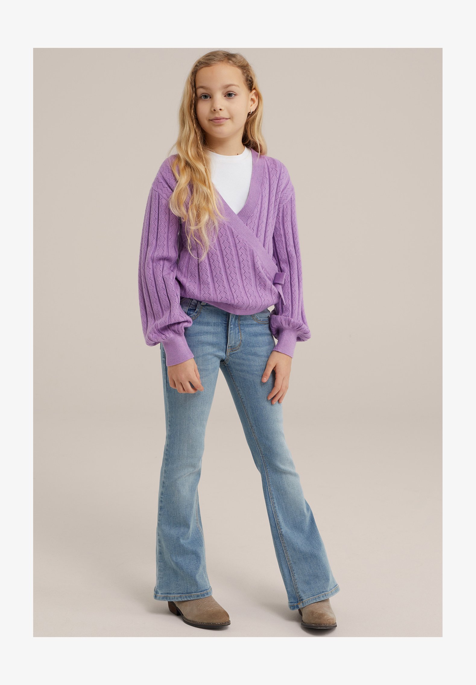 Only & Kids Kogroyal Life Reg Flared Pim021 Noos, Denim Grigio