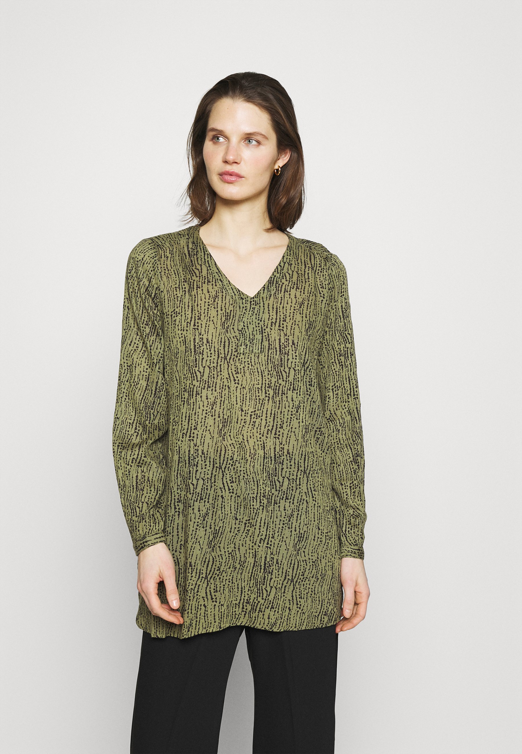 Women KARIALA AMBER - Tunic - olive/black Women KARIALA AMBER - Tunic - olive/black
