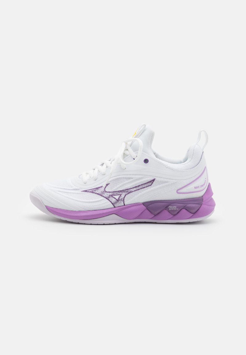 Mizuno WAVE LUMINOUS 3 - Volleyball shoes - white/patrician purple/quince