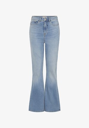 ICHI, IHTWIGGY FLAIRED HIGH WAIST - Trapezaste traperice - light blue