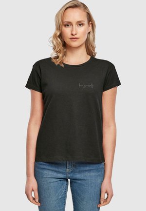 LOVE YOURSELF BOX TEE - Marškinėliai su spaudiniu - black