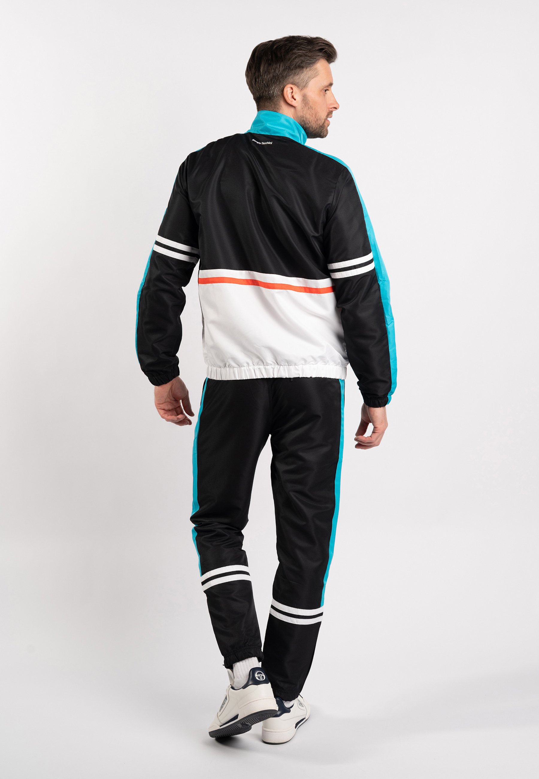 Sergio Tacchini Tuta - black white blue/nero - Zalando.it