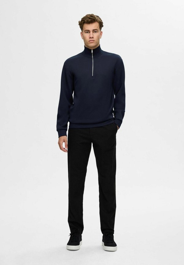 SLHEMANUEL SOFT ZIP HIGH NECK - Sweatshirt - sky captain2
