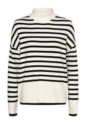 comma Strickpullover - schwarz ecru