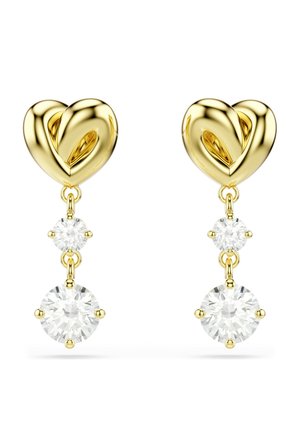LIFELONG DROP  ROUND CUT HEART - Øreringe - white