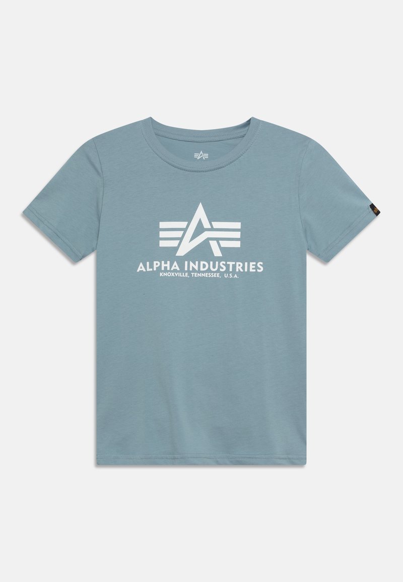 Alpha Industries - T-shirt med print - grey blue, Förstora