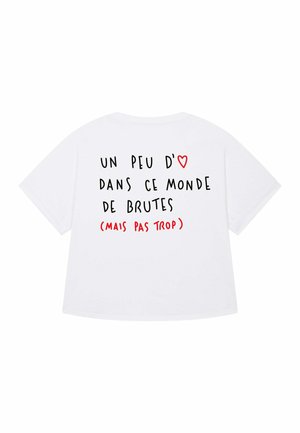 BRUTE BACK ROLL UP TEE 25 - T-shirt print - white
