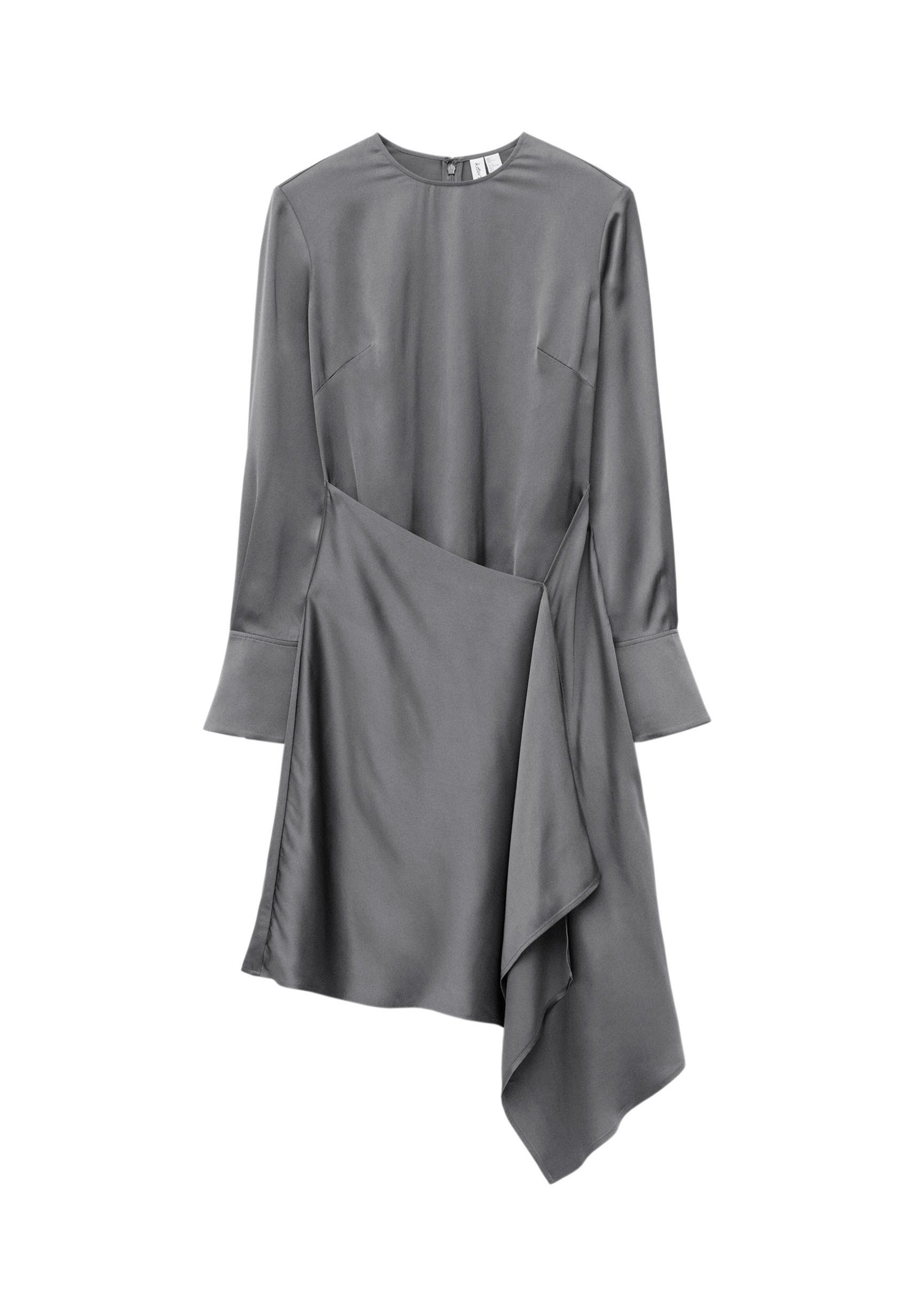 & OTHER STORIES ASYMMETRIC LONG-SLEEVE MINI - Day dress - grey