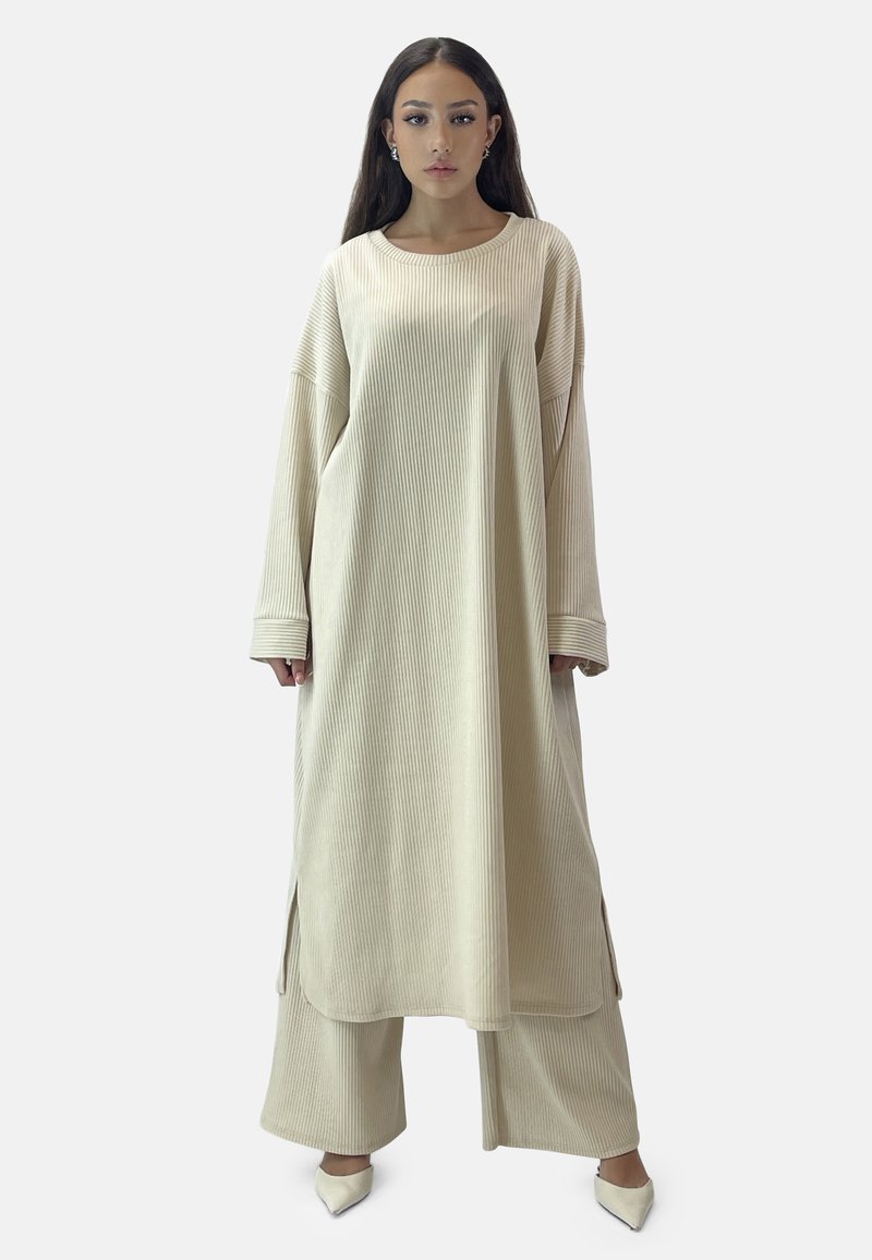 Elara SET - Gebreide jurk - beige