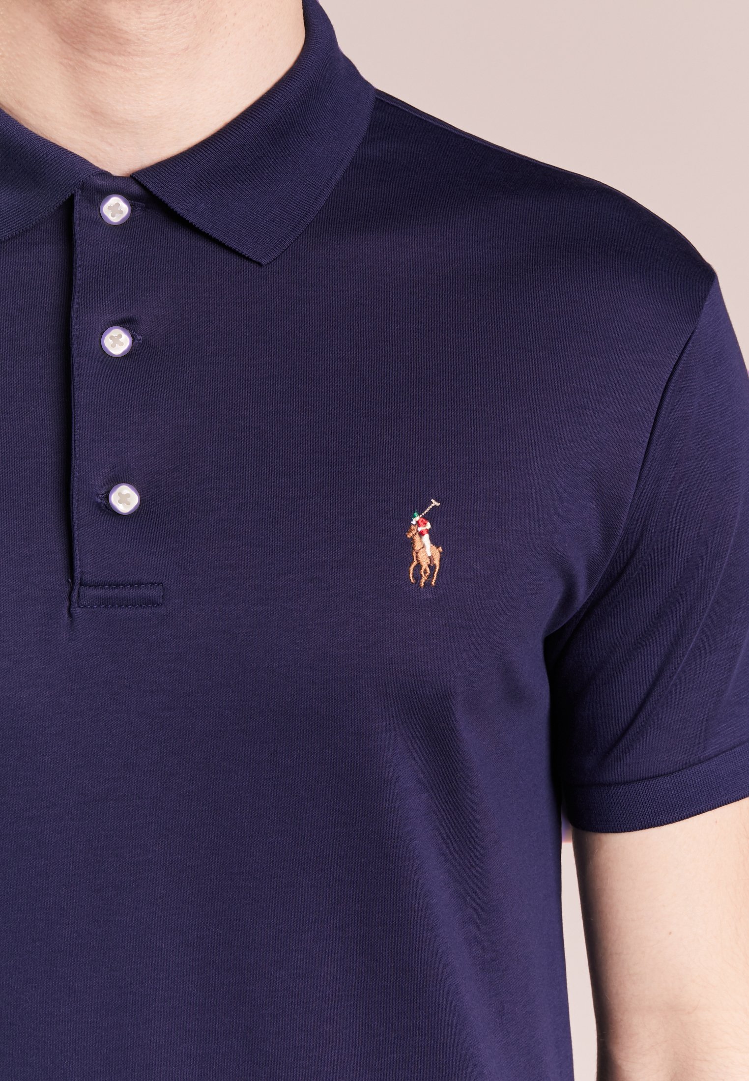 Polo Ralph Lauren SLIM FIT SOFT-TOUCH POLO SHIRT - Polo shirt - french  navy/dark blue 