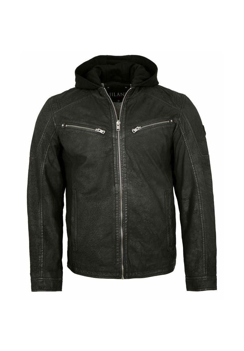 Lederjacken24 Lederjacke - schwarz