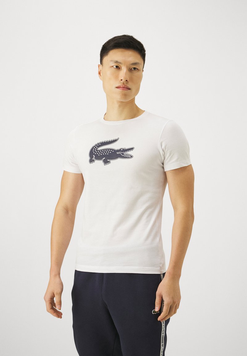 Lacoste Sport - BIG CROCO - Sportiniai marškinėliai trumpomis rankovėmis - white/black, Padidinti