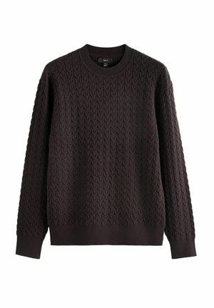CABLE CREW NECK - REGULAR FIT - Trui - brown